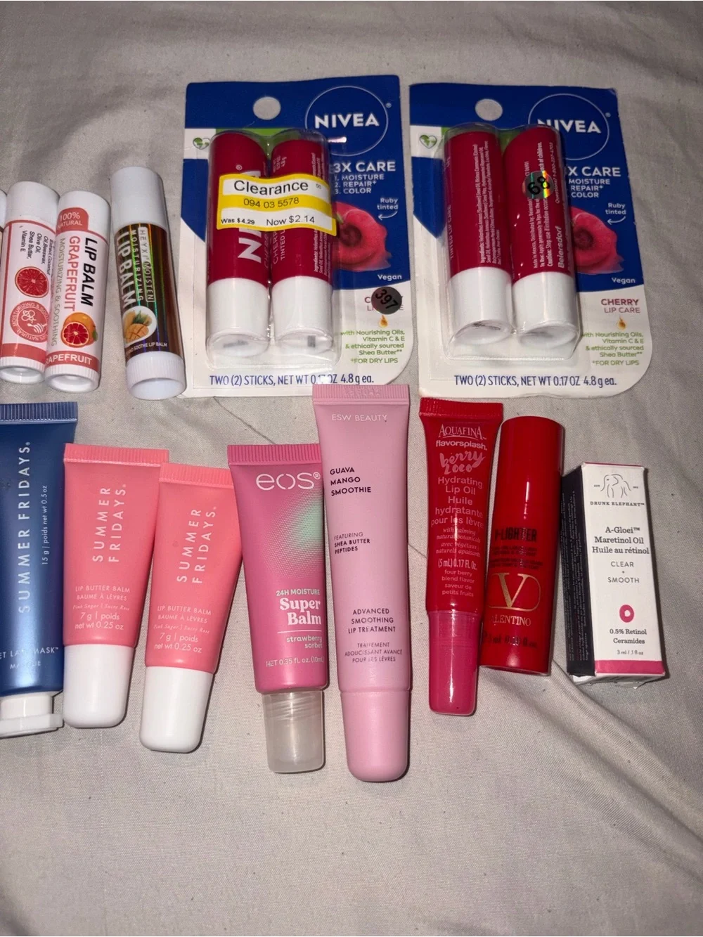 Summer Fridays, eos, Nivea,  Lip Care Moisturizing Balm